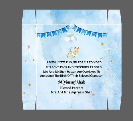 Baby Birth Announcement Boxes in Pakistan | Customized Methai & Sweet Boxes – Lowest Price