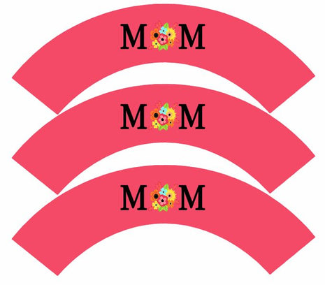 Customized Mother's Day Cupcake Wrapper