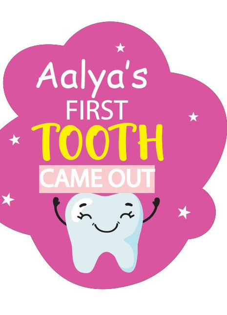 First Tooth Cupcake Topper With Stick