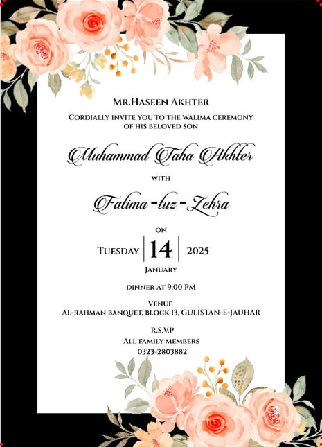 Customized Wedding Card