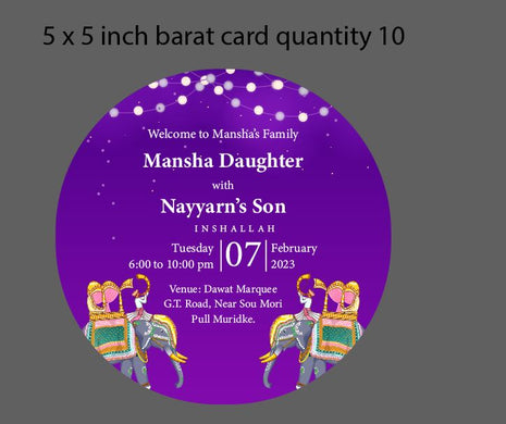 Customized Wedding Card