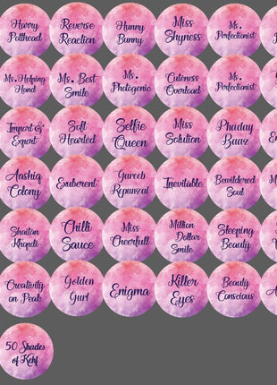 Customized Wedding Badges