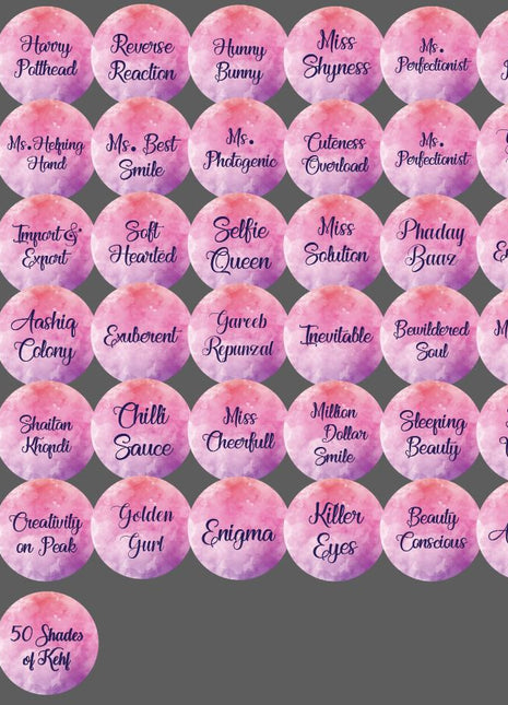 Customized Wedding Badges