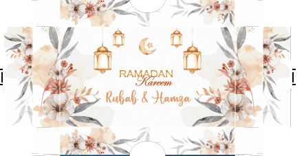 Customized Ramadan For Sweet & Dates Card Box