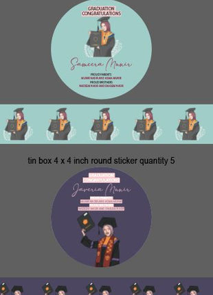 Graduation Tin Bid Box