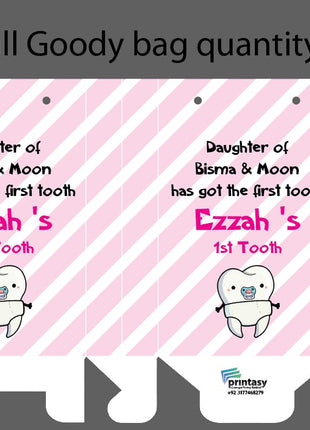 FIRST TOOTH GOODY BAGS IN PAKISTAN | CUSTOMIZED PARTY & KEEPSAKE BAGS – LOWEST PRICE