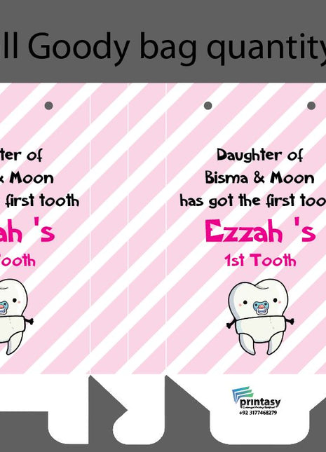FIRST TOOTH GOODY BAGS IN PAKISTAN | CUSTOMIZED PARTY & KEEPSAKE BAGS – LOWEST PRICE