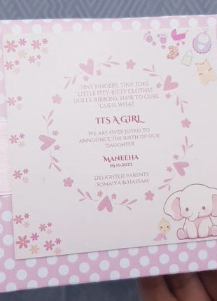 Baby Birth Announcement Boxes in Pakistan | Customized Methai & Sweet Boxes – Lowest Price