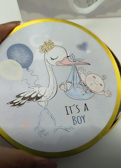 Premium Birth Announcement Tin Boxes – Custom Printed Baby Arrival Gifts & Methie Boxes in Pakistan