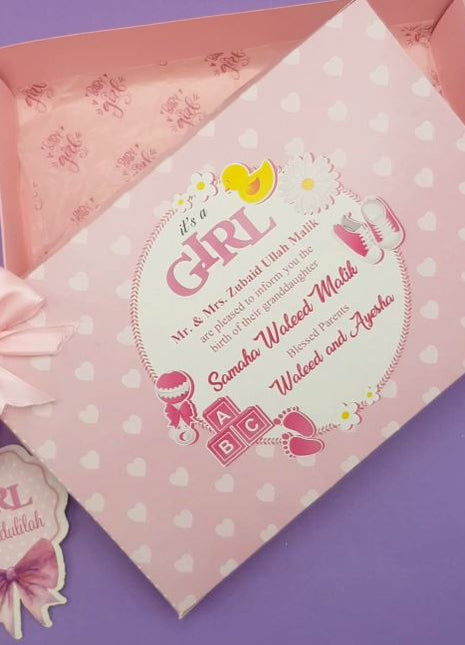 Baby Birth Announcement Boxes in Pakistan | Customized Methai & Sweet Boxes – Lowest Price