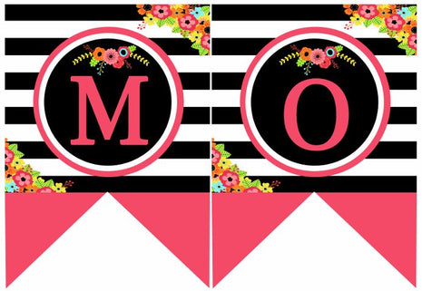 Customized Mother's Day Bunting Banner