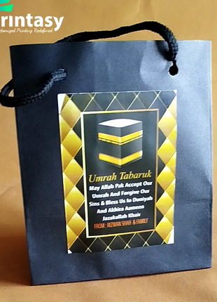 Hajj & Umrah Tabarruk Gift Set – Customized Bag, Kaba Box & Zamzam Bottle (Complete Package)