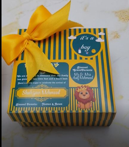 Baby Birth Announcement Boxes in Pakistan | Customized Methai & Sweet Boxes – Lowest Price
