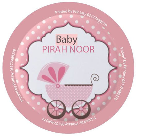 Customize Baby Shower Badges