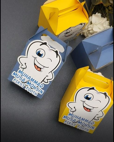 Customized First Tooth Goody Boxes – Elegant Packaging for Your Baby’s Precious Milestone