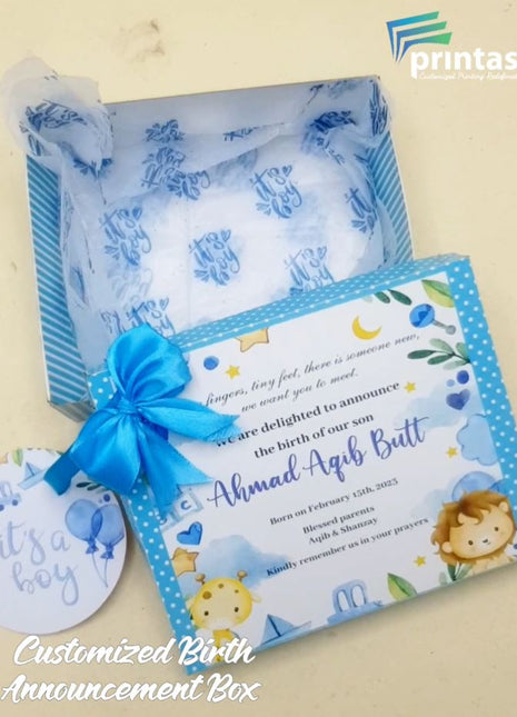 Baby Birth Announcement Boxes in Pakistan | Customized Methai & Sweet Boxes – Lowest Price