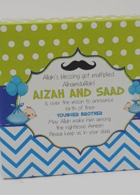 Baby Birth Announcement Boxes in Pakistan | Customized Methai & Sweet Boxes – Lowest Price