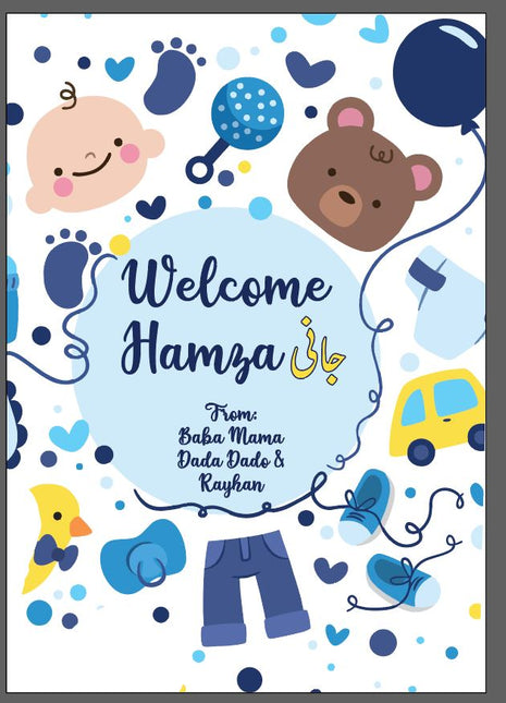 Customized Baby Shower Welcome Board