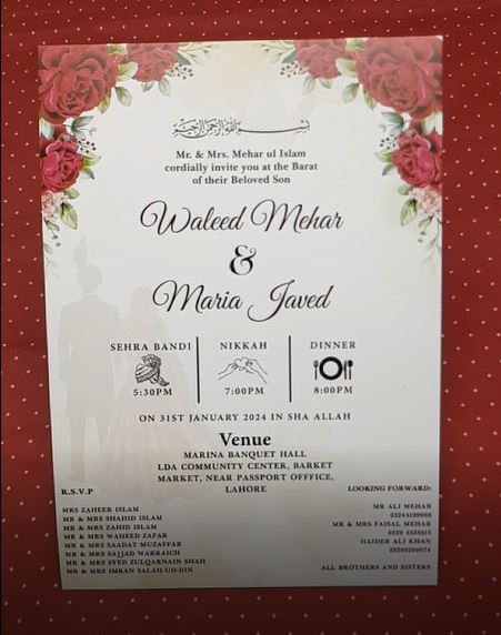Customized Wedding Card
