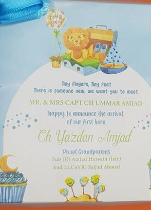Baby Birth Announcement Boxes in Pakistan | Customized Methai & Sweet Boxes – Lowest Price