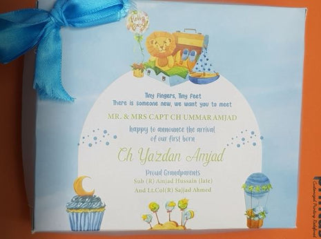 Baby Birth Announcement Boxes in Pakistan | Customized Methai & Sweet Boxes – Lowest Price