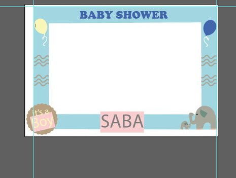 Customized Baby Shower Photo Booth