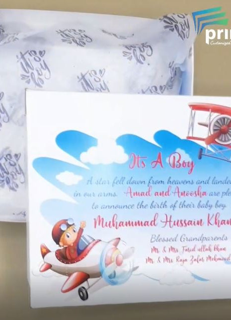 Baby Birth Announcement Boxes in Pakistan | Customized Methai & Sweet Boxes – Lowest Price