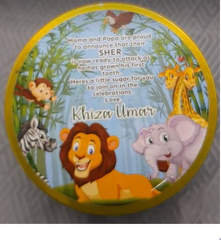 Premium Birth Announcement Tin Boxes – Custom Printed Baby Arrival Gifts & Methie Boxes in Pakistan