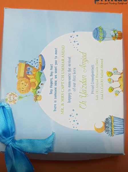 Baby Birth Announcement Boxes in Pakistan | Customized Methai & Sweet Boxes – Lowest Price
