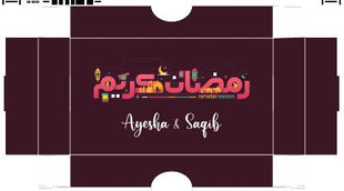 Customized Ramadan For Sweet & Dates Card Box