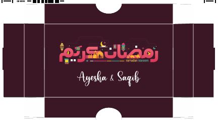 Customized Ramadan For Sweet & Dates Card Box