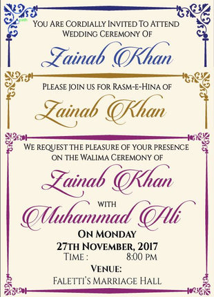 Customized Wedding Cards