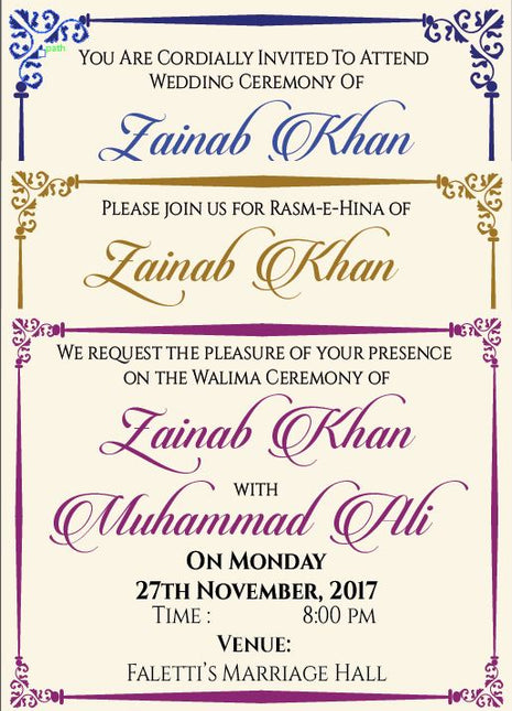 Customized Wedding Cards