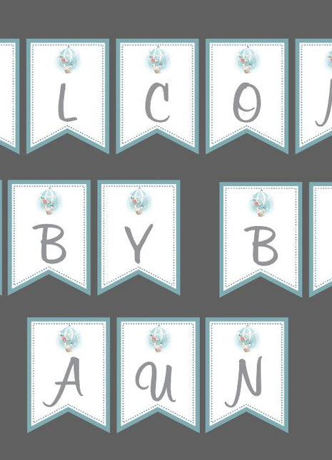 Customized Baby Shower Bunting Banner
