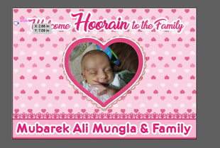 Customize Baby Shower Backdrop Flex