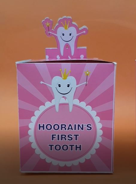 Customized First Tooth Goody Boxes – Elegant Packaging for Your Baby’s Precious Milestone