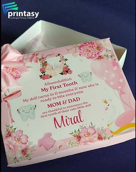 FIRST TOOTH CARD BOXES IN PAKISTAN | CUSTOMIZED MEMORY & KEEPSAKE BOXES – LOWEST PRICE