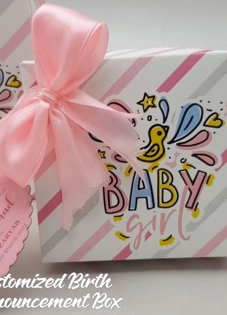 Baby Birth Announcement Boxes in Pakistan | Customized Methai & Sweet Boxes – Lowest Price