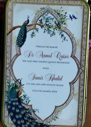 Customized Tin Bid Boxes in Pakistan – Affordable Wedding & Nikkah Gift Packaging | Printasy Pakistan
