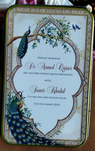 Customized Tin Bid Boxes in Pakistan – Affordable Wedding & Nikkah Gift Packaging | Printasy Pakistan