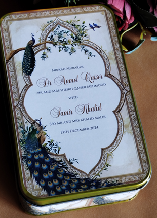 Customized Tin Bid Boxes in Pakistan – Affordable Wedding & Nikkah Gift Packaging | Printasy Pakistan