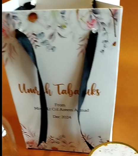 Hajj and Umrah Tabarruk Gift Bags - Flap Style - Customizable | Affordable | Fast Delivery