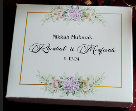 Personalized Card Bid Boxes in Pakistan – Low-Cost Nikkah & Wedding Gift Boxes | Printasy