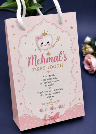 Customized First Tooth Goody Bags – Personalized Tooth Fairy Gift Bags