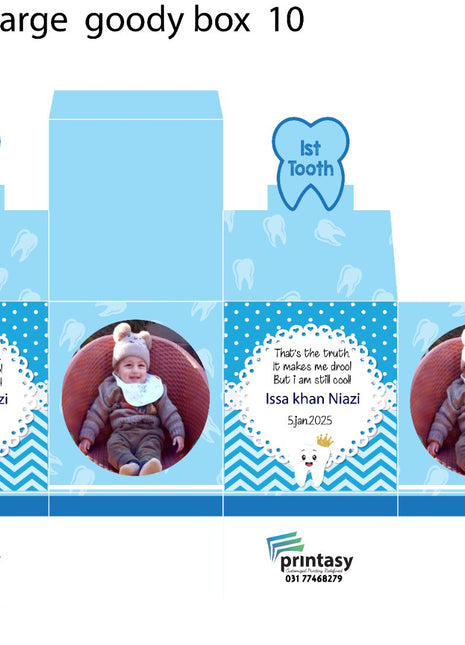 Customized First Tooth Goody Boxes – Elegant Packaging for Your Baby’s Precious Milestone