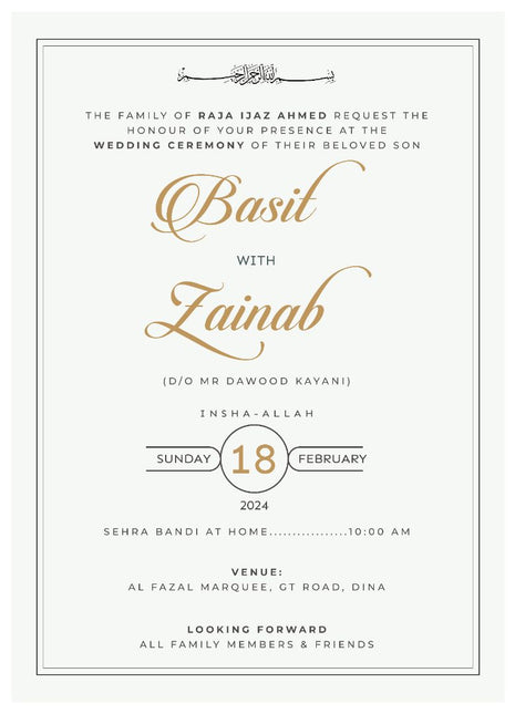 Customized Wedding Card