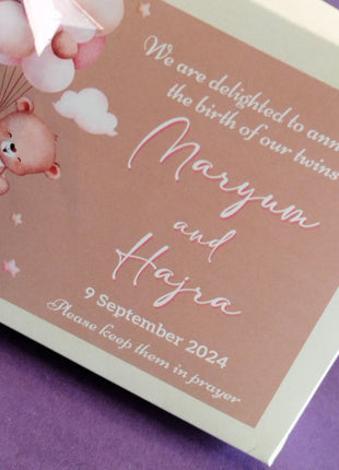 Baby Birth Announcement Boxes in Pakistan | Customized Methai & Sweet Boxes – Lowest Price
