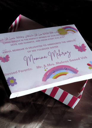Baby Birth Announcement Boxes in Pakistan | Customized Methai & Sweet Boxes – Lowest Price
