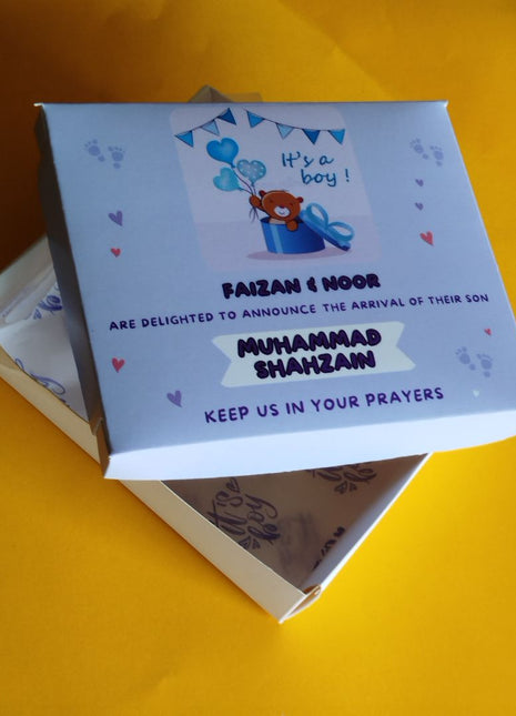 Baby Birth Announcement Boxes in Pakistan | Customized Methai & Sweet Boxes – Lowest Price