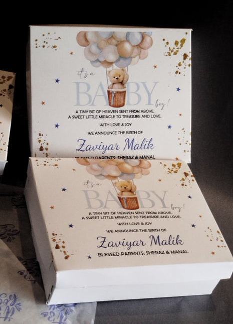 Baby Birth Announcement Boxes in Pakistan | Customized Methai & Sweet Boxes – Lowest Price